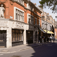 A photo of Carey street in Holborn, London on a sunny day