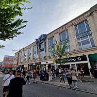 A photo of the crowded Camden High Street.