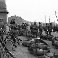 Historic photo of German soldiers in Helsinki civil war