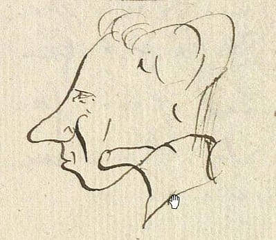 Self portrait by Hans Christian Andersen