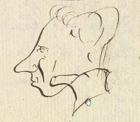 Self portrait by Hans Christian Andersen