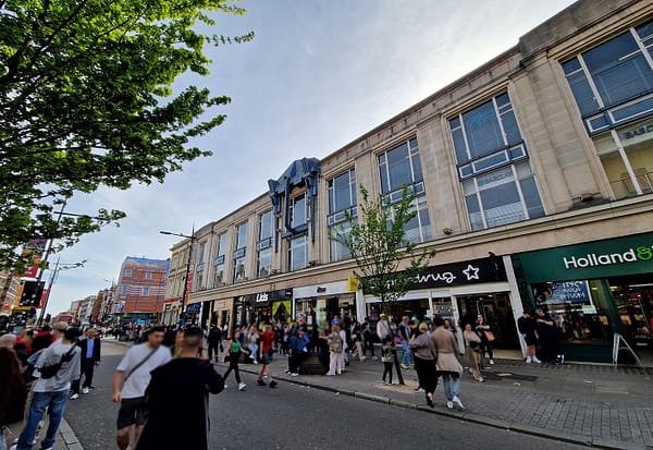 A photo of the crowded Camden High Street.